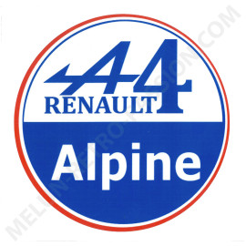 AUTOCOLLANT RENAULT 4 ALPINE ROND