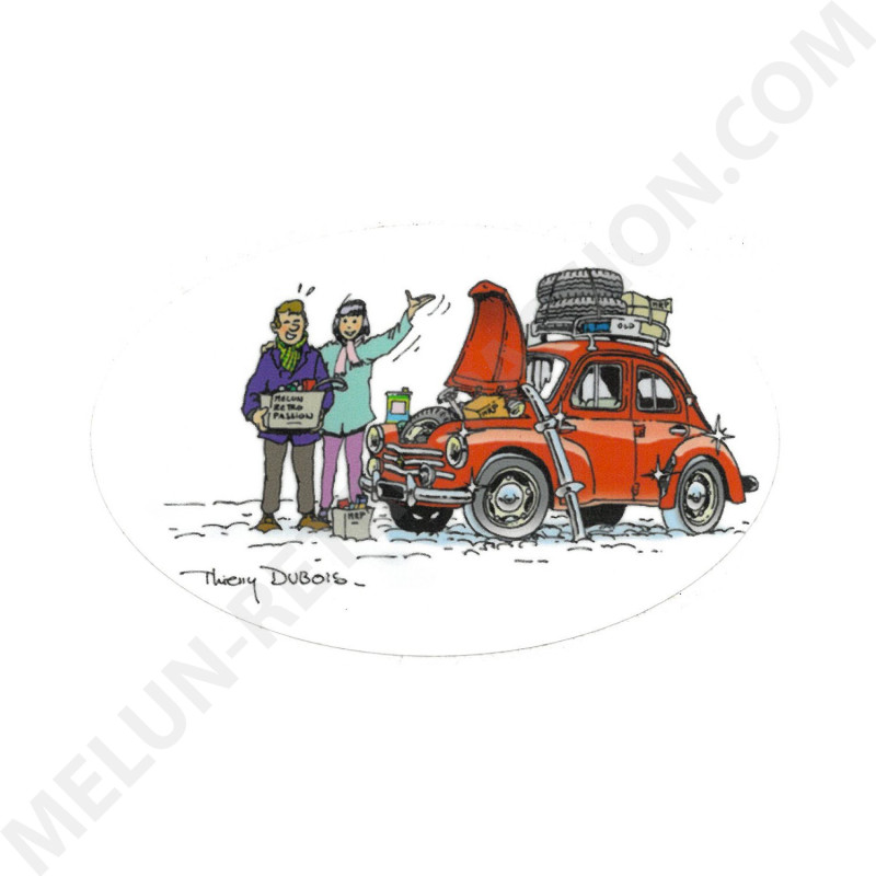 STICKER RENAULT 4CV MELUN RETRO PASSION