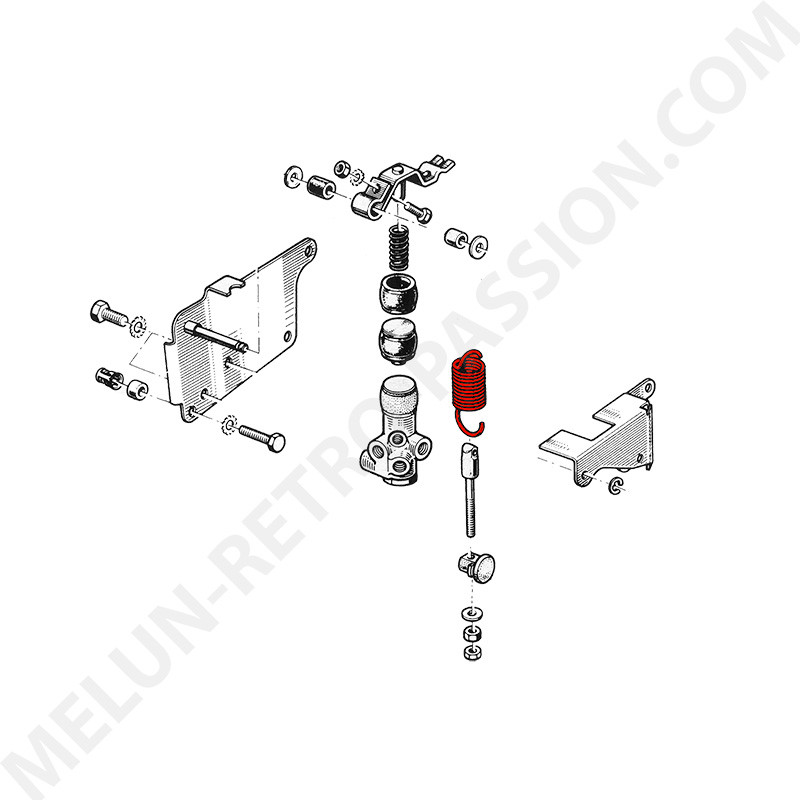 BRAKE DISTRIBUTION SPRING RENAULT R4 R6 RODEO