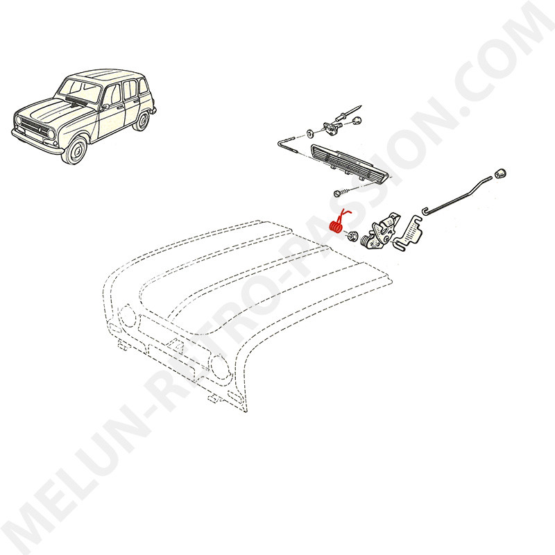 BONNET SPRING RENAULT R4 RODEO