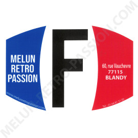 STICKER FRANCE TRICOLORE MELUN RETRO PASSION