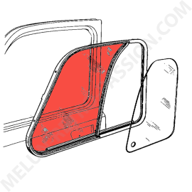 VITRE AVANT PARTIE FIXE CLAIR RENAULT R4