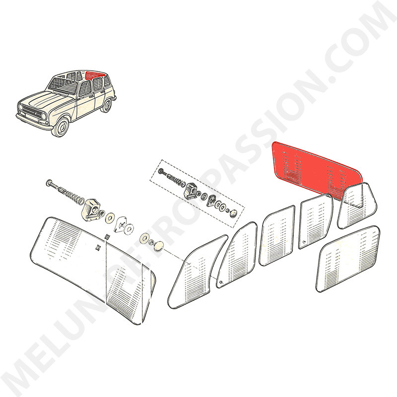 CLEAR HEATED REAR WINDOW RENAULT R4