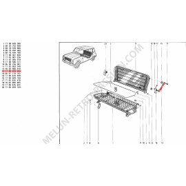PLAQUE DE RETENUE DU DOSSIER DE SIEGE RENAULT R4